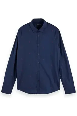 Scotch&Soda Kurzarmhemd Herren Hemd Ams Blauw Light Weight Shirt 153548 blau S