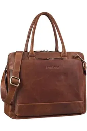 STILORD Laptoptasche "Nola" Shopper Tasche Damen Leder Groß Laptoptasche 13.6 Zoll