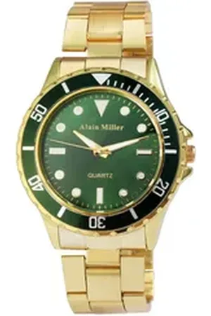 Alain Miller Quarzuhr AM0002 Herrenuhr mit Edelstahlarmband, Herrenuhr Edelstahl