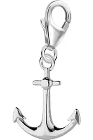 Goldene Hufeisen Charm Anker Charm Anhänger Silber Anker 925 Sterling Armband Karabiner, Silberschmuck Charms für Damen silberfarben