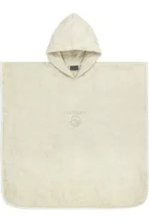 Normani Badeponcho Kinder Baumwoll Badeponcho Manama, Bio-Baumwolle, Kapuze, Schlupf, Badeponcho aus 100 % Bio-Baumwolle beige 75 x 75 cm