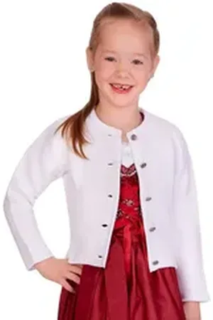 Isar Trachtenjacke Strickjacke Kinder - KLASSIKA - weiß weiß 74