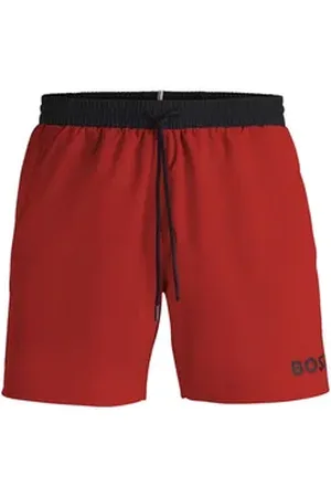 HUGO BOSS Badeshorts Badeshorts Starfish mit Markenlogo rot L