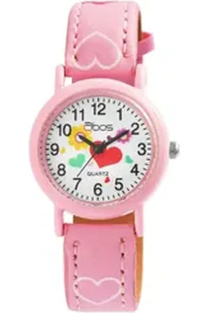 QBOS Quarzuhr Luca Kinderuhr mit Lederimitationsarmband, Mädchen (4900002), Kinder Armbanduhr