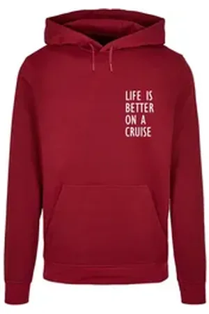 Merchcode Kapuzensweatshirt Herren Life Is Better Basic Hoody (1-tlg) rot XS