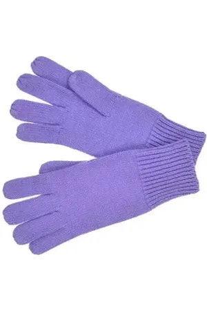 Seeberger Strickhandschuhe Strick Fingerhandschuhe in weichem Garn 18801-0 lila