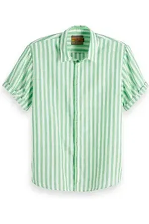 Scotch&Soda Kurzarmhemd Herren Kurzarmhemd Classic Shortsleeve Shirt 148899 grün S