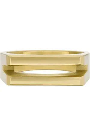 Fossil Fingerring Herren-Herrenring Edelstahl goldfarben 56