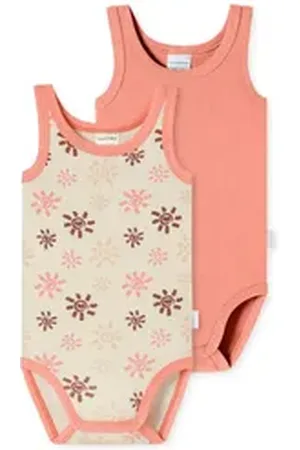 Schiesser Body 0/0 - Natural Love Organic Cotton (2-tlg) langarm kurzarm body-suit orange 74