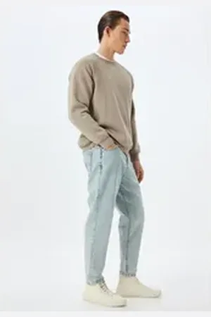 Koton Loose-fit-Jeans Normale Leibhöhe Loose blau 32/32