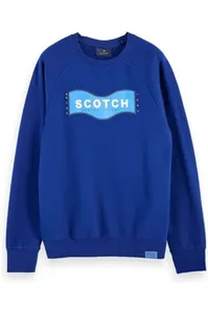 Scotch&Soda Fleecepullover Herren Sweatshirt Crew Neck Sweat 156785 blau XL