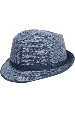 Bugatti Fedora Papier Kopfbedeckung (1-St) blau 61