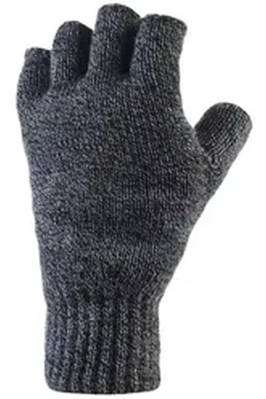Heat Holders Strickhandschuhe Herren fingerlose Handschuhe grau