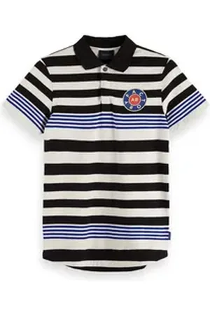 Scotch&Soda Poloshirt Herren Poloshirt Stripe Nylon Collar 153630 schwarz S