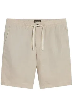 Superdry Bermudas Herren Bermuda-Shorts Leinen beige L