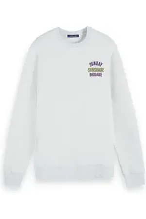 Scotch&Soda Fleecepullover Herren Sweatshirt Melange Crewneck 155276 grau S