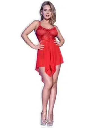 Chilirose Negligé - Babydoll CR4370 rot - (L,M,S,XL) rot L