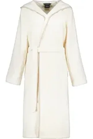 CAWÖ Cawö Damenbademantel Kapuze 6219 Kapuze Frottier, Kapuze, 100% Baumwolle beige L