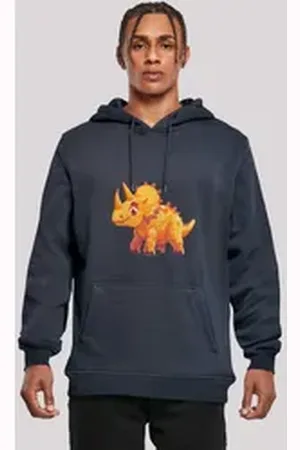 F4NT4STIC Kapuzenpullover Süßer Triceratops Dinosaurier Premium Qualität blau XXL