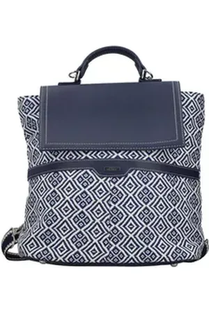 Rieker Cityrucksack, Freizeitrucksack, Damen-Rucksack mit abnehmbaren Trägern beige|blau