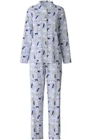 Calida Pyjama Dog Dreams Damen (2 tlg) blau XS (36/38)