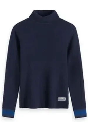 Scotch&Soda Fleecepullover Herren Pullover chic turtleneck 152375 blau M