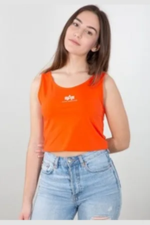 Alpha Industries Muskelshirt Women - Tanks Basic Crop-Tank SL Women rot XL