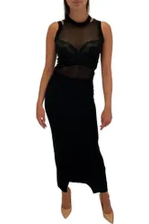 Diesel Abendkleid M-Doble Dress Damen Kleid Schwarz schwarz S