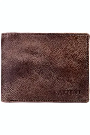 Akzent Geldbörse Kalil Herrengeldbörse aus Echt Leder, Dunkelbraun (Einzeln), Herren Geldbörse Quer Echtleder braun