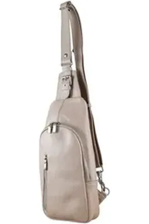Alessandro Umhängetasche Betty, echtes Leder, viele Fächer beige