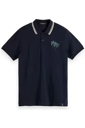 Scotch&Soda Poloshirt Herren Poloshirt Embroidered Pique Polo 155469 blau L