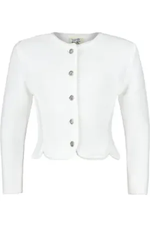 Isar Trachtenjacke Strickjacke Kinder - ELEGANTINE - weiß weiß 164