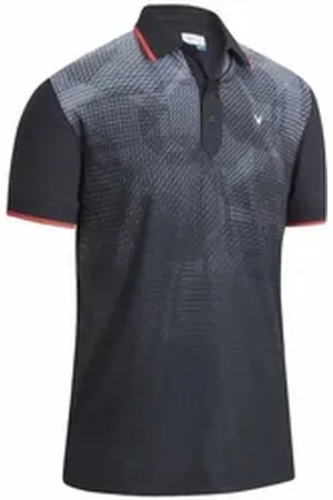 Callaway Poloshirt Golf X Gradient Print Polo Poloshirt Herren (1-tlg) Gerippter Kragen & Kurze Ärmel schwarz