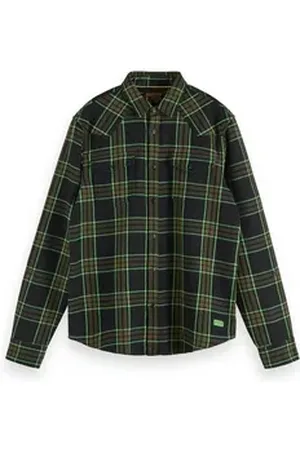 Scotch&Soda Kurzarmhemd Herren Langarmhemd Western Shirt 152189 schwarz XL