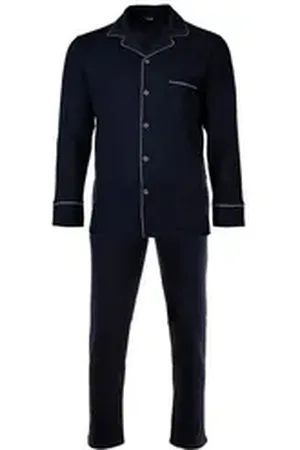 Hom Pyjama Herren Pyjama Baumwolle (2 tlg) blau L