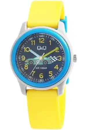 Q&Q Quarzuhr VS59J004Y Kinderuhr mit Silikonarmband, Blumenmotive, 10 ATM