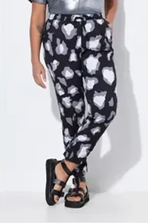 Angel of Style Angel of Style Funktionshose Joggpants Loose Fit Leodruck Knitter schwarz 42