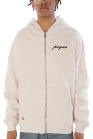 PEQUS Sweatjacke Ziphoodie Chest Logo weiß XL