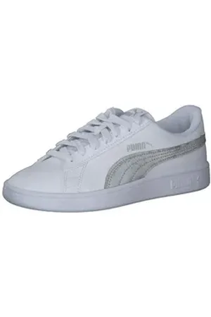 PUMA Kinder Sneaker Smash v2 Metallics Jr. 389682 Sneaker weiß 38 EU
