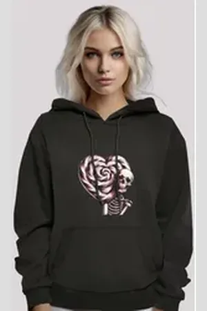 F4NT4STIC Kapuzenpullover Süße Süßigkeiten Herzform Liebe Premium Qualität schwarz XL