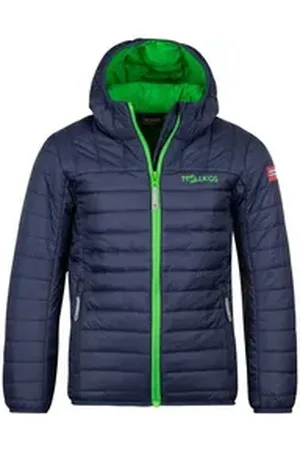 TROLLKIDS Steppjacke Eikefjord blau|grün 128