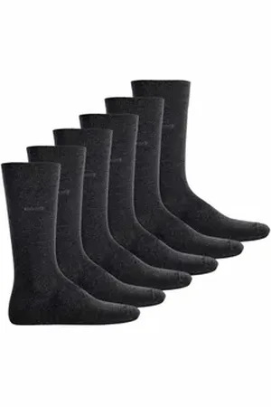 HUGO BOSS Kurzsocken Herren Socken 6er Pack Baumwollmischung (Packung, 6er Pack) grau|schwarz 43-46