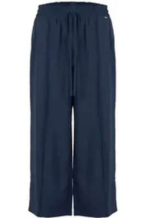ROADSIGN Wirkhose Sportive Chic (1, 1-tlg., 1) leichte Sommerhose mit elastischem Bund blau M