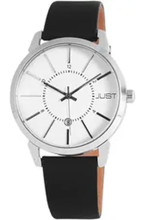 Just Watch Quarzuhr Weston Herrenuhr Echtlederband schwarz