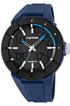Calypso Quarzuhr Street Style Herrenuhr – Blaues Kunststoffarmband, 49,1 mm Gehäuse K5629/3