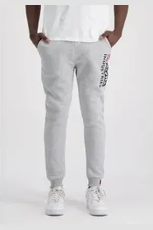 Alpha Industries Jogginghose Men - Jogger Alpha Block-Logo Jogger grau 2 XL