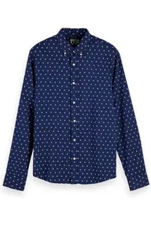 Scotch&Soda Kurzarmhemd Herren Hemd Mini Jacquard Pattern 155162 blau XXL