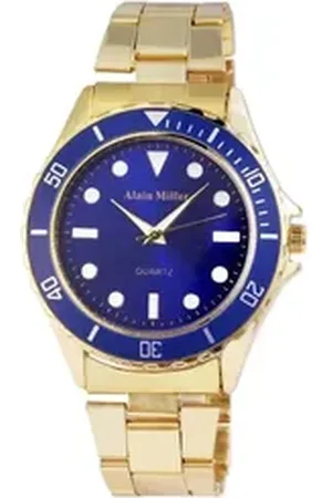 Alain Miller Quarzuhr AM0002 Herrenuhr mit Edelstahlarmband, Herrenuhr Edelstahl