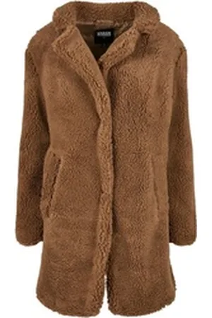 Urban classics Parka Damen Ladies Oversized Sherpa Coat (1-St) braun 5XL