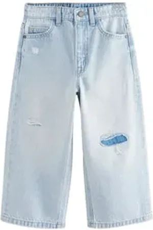 Next Weite Jeans Authentic Jeans 100 % Baumwolle – Super Wide Fit (1-tlg) blau 128 (8 J.)